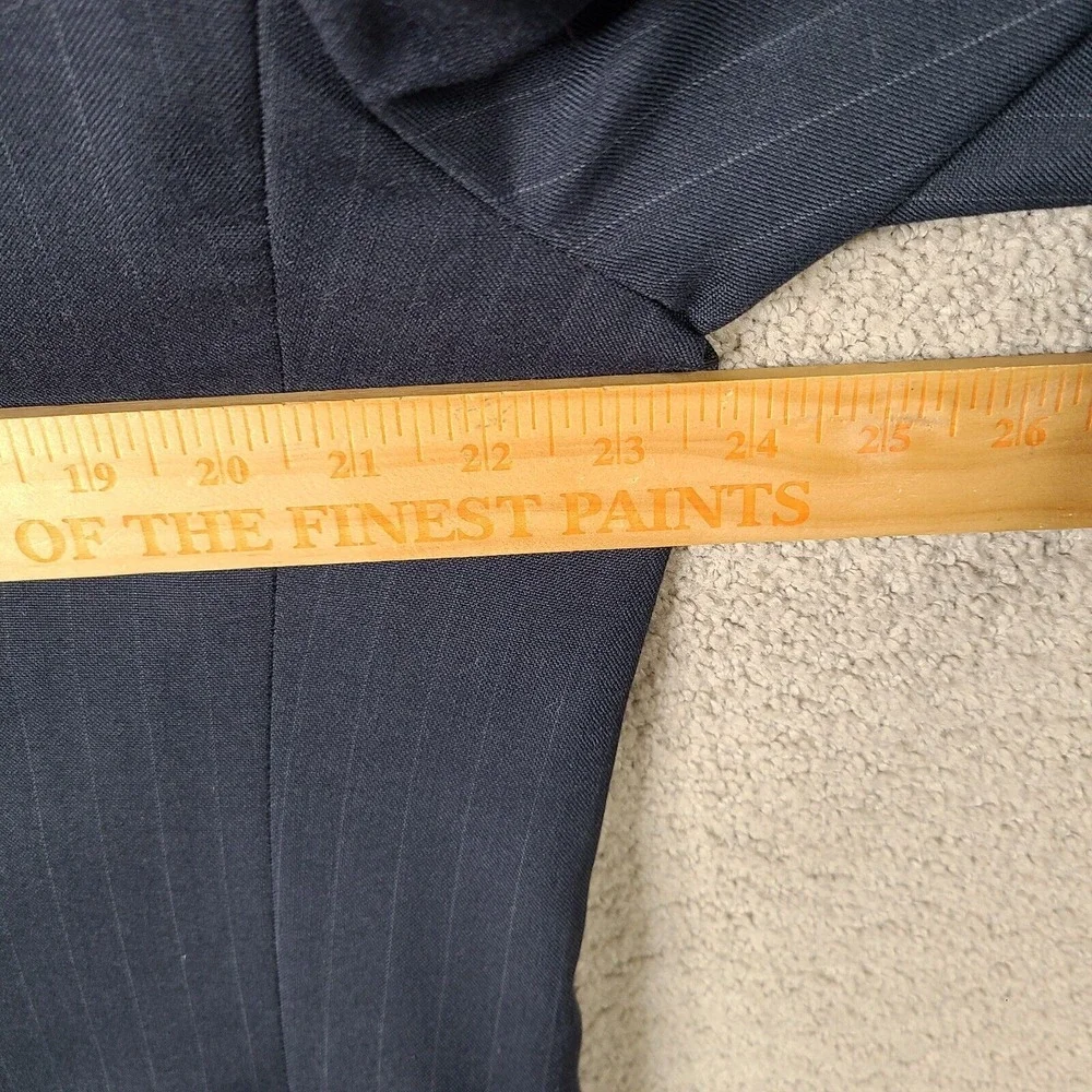 Vintage Sterling & Hunt Kuppenheimer Jacket‎ Men 46L Blue Striped Blazer Coat